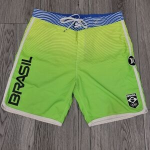 Hurley Phantom Brasil Men's Olympic Swim Trunks Size 32